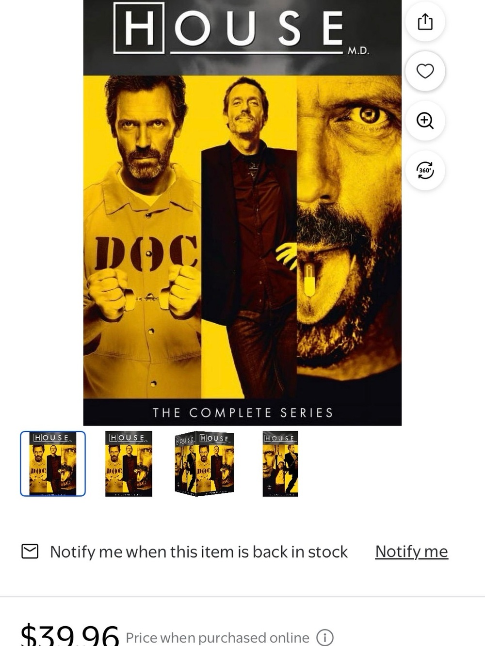 House M.D. The Complete Series DVD Box Set - Yellow/Black Artwork - Picture 4 of 8